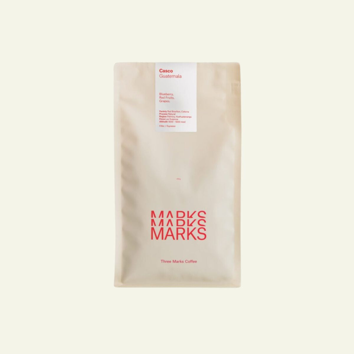 Guatemala Casco Natural Red Bourbon - Three Marks