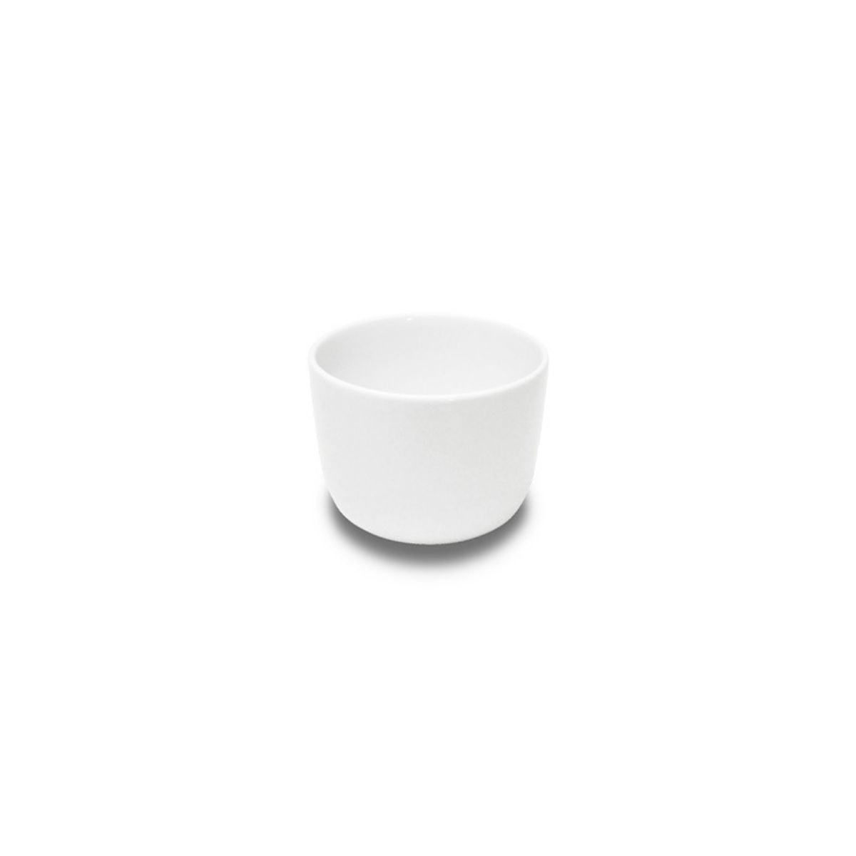 FIggjo Sensory cup, white porcelain cup placed on white counter.