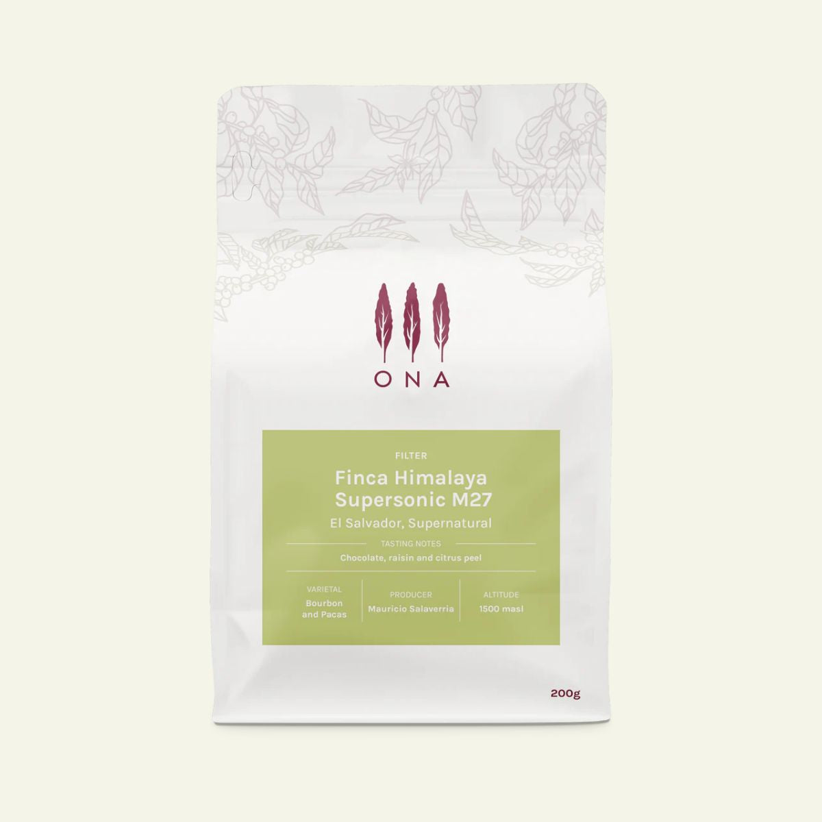 El Salvador "Finca Himalaya Supersonic M27" Supernatural Bourbon + Pacas - Ona