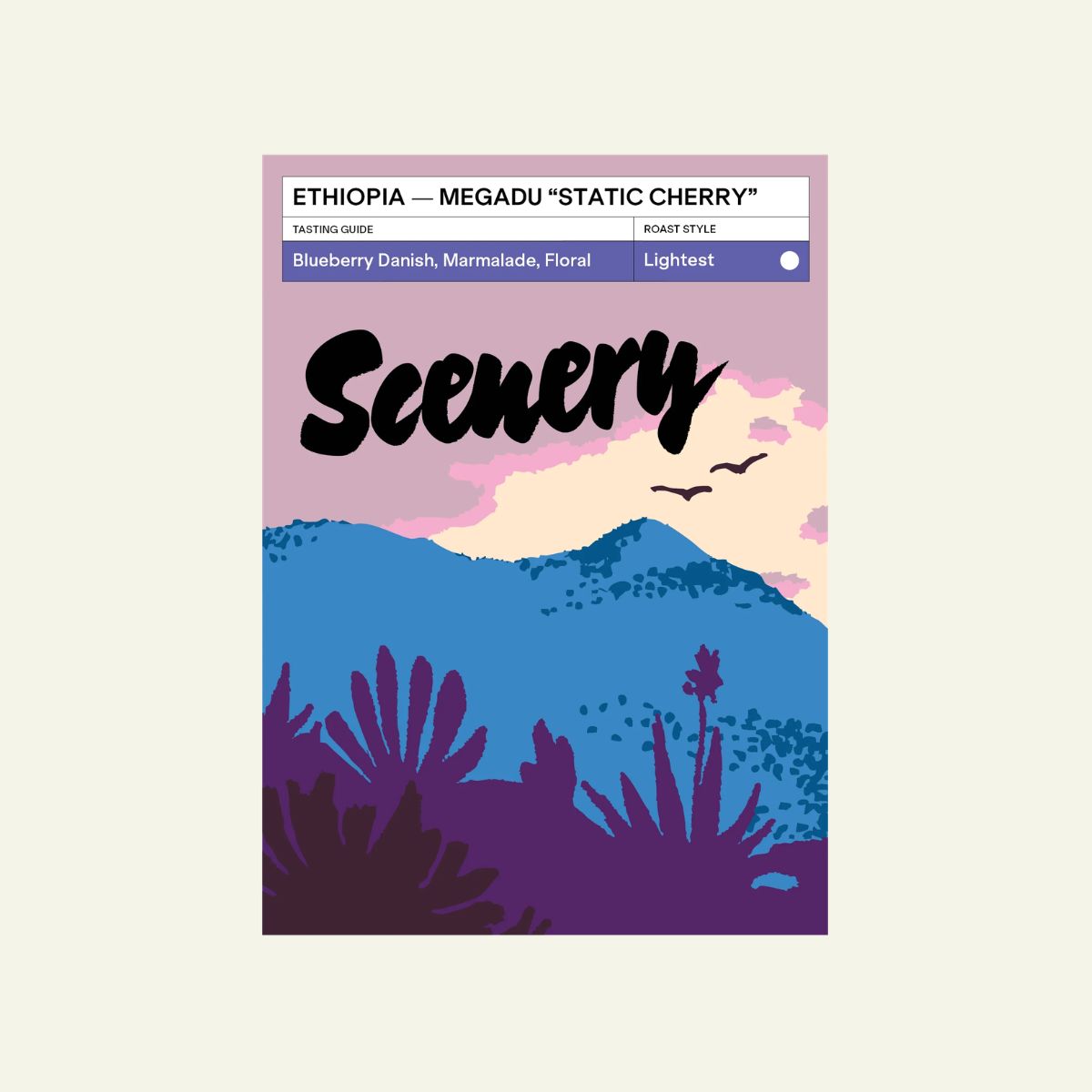 Ethiopia "Megadu Static Cherry" Anoxic Natural Wild Guji Megadu + JARC 74112 + 74158 - Scenery