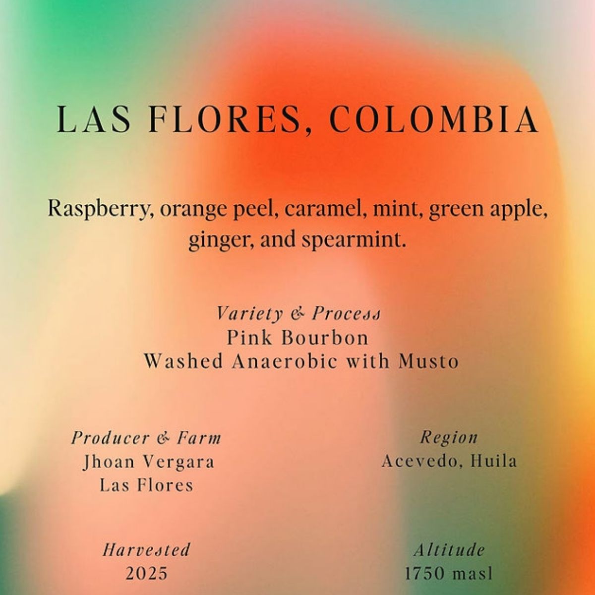 Colombia "Las Flores" Washed Anaerobic Pink Bourbon - Sumo Coffee Roasters