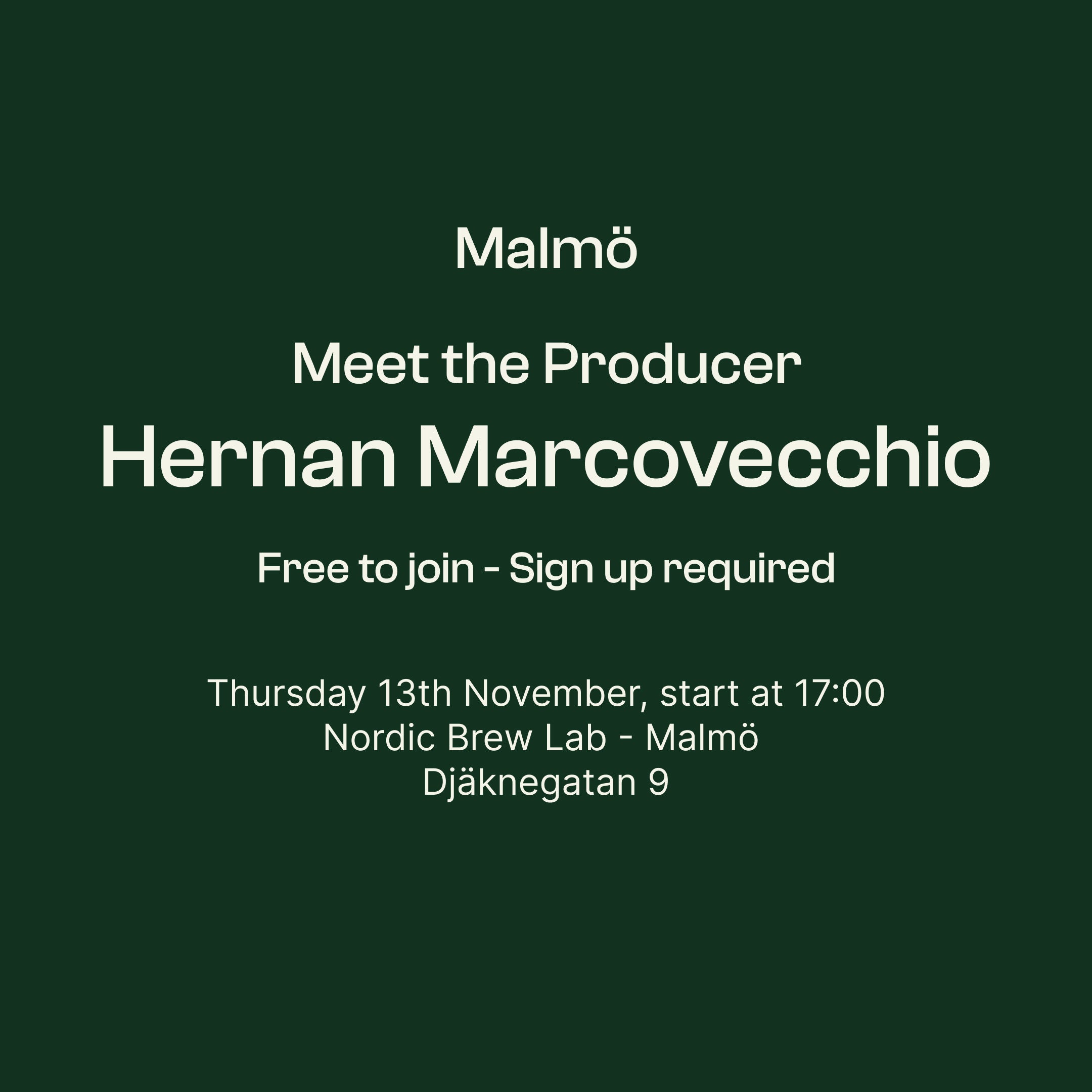 Meet the Producer: Hernan Marcovecchio - Malmö
