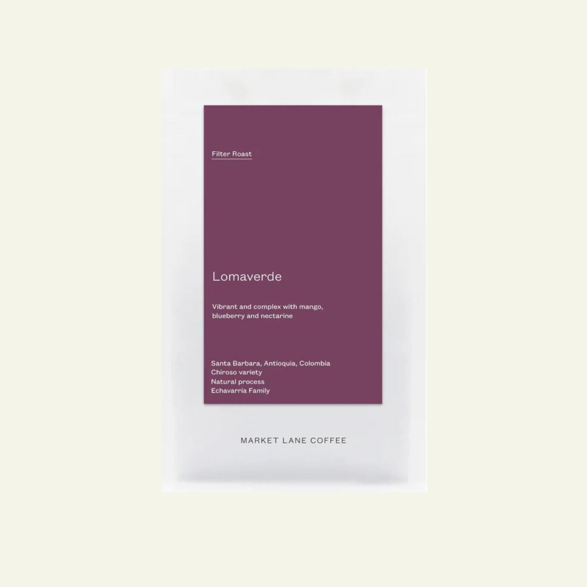 Colombia "Lomaverde" Natural Chiroso - Market Lane