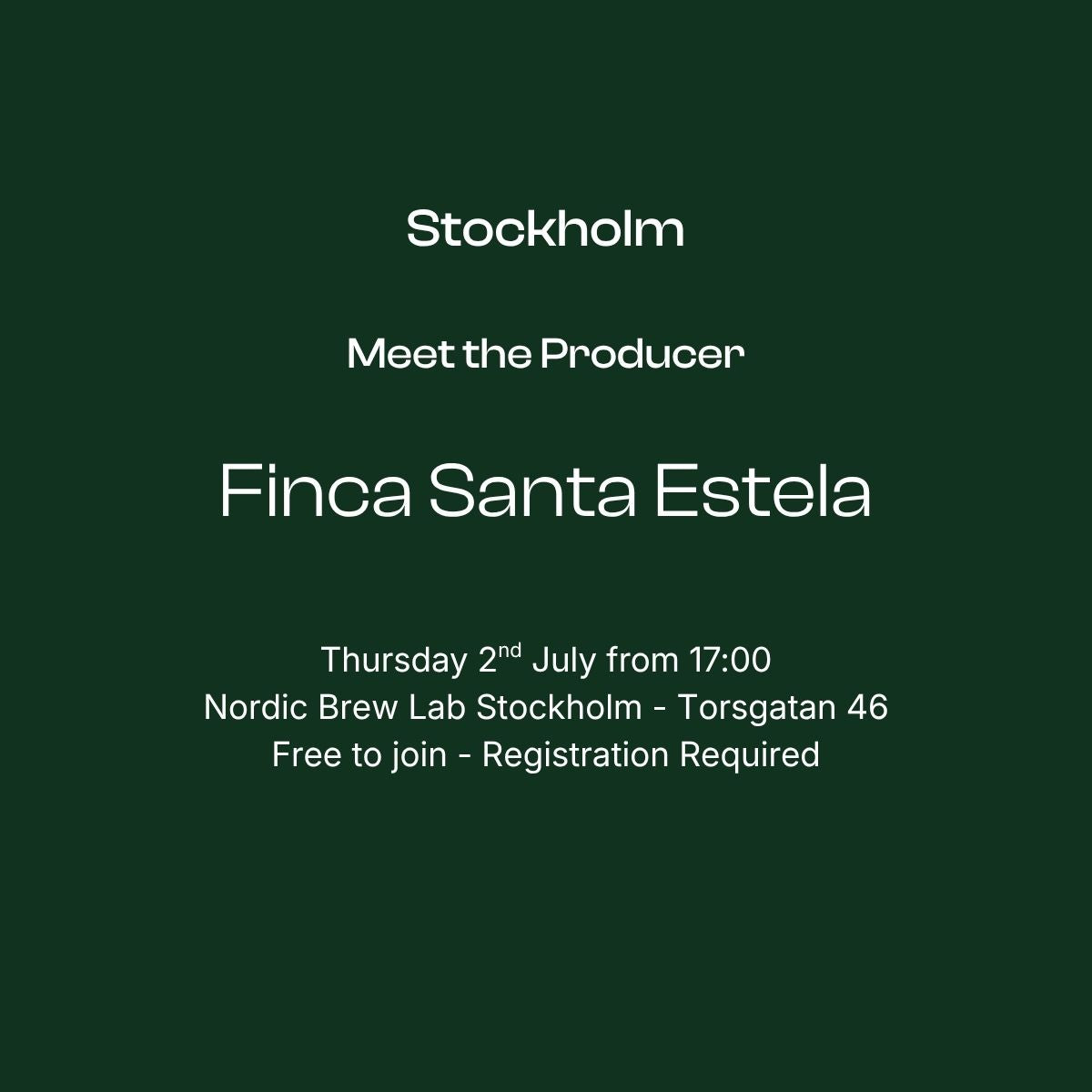 Meet the Producer: Finca Santa Estela | Stockholm