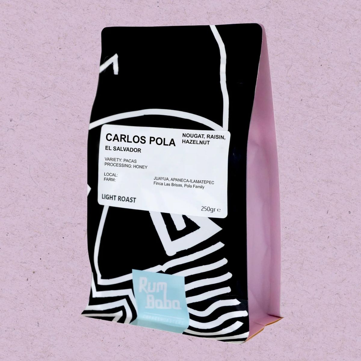 El Salvador "Carlos Pola" Honey Pacas - Rum Baba