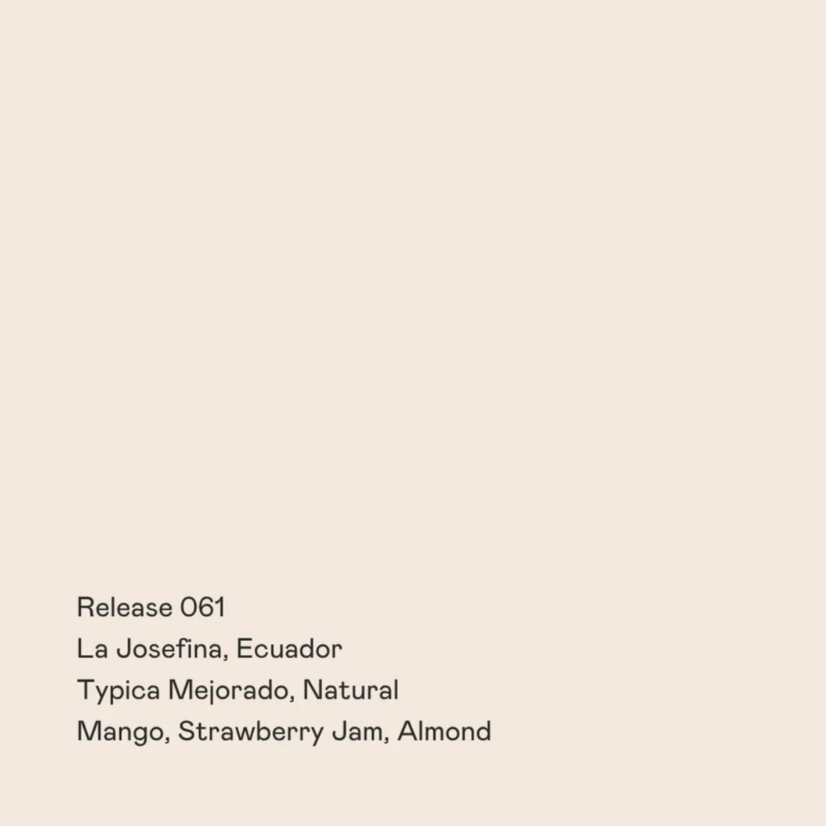 Ecuador "La Josefina" Natural Typica Mejorado - Special Guests Coffee Roasters