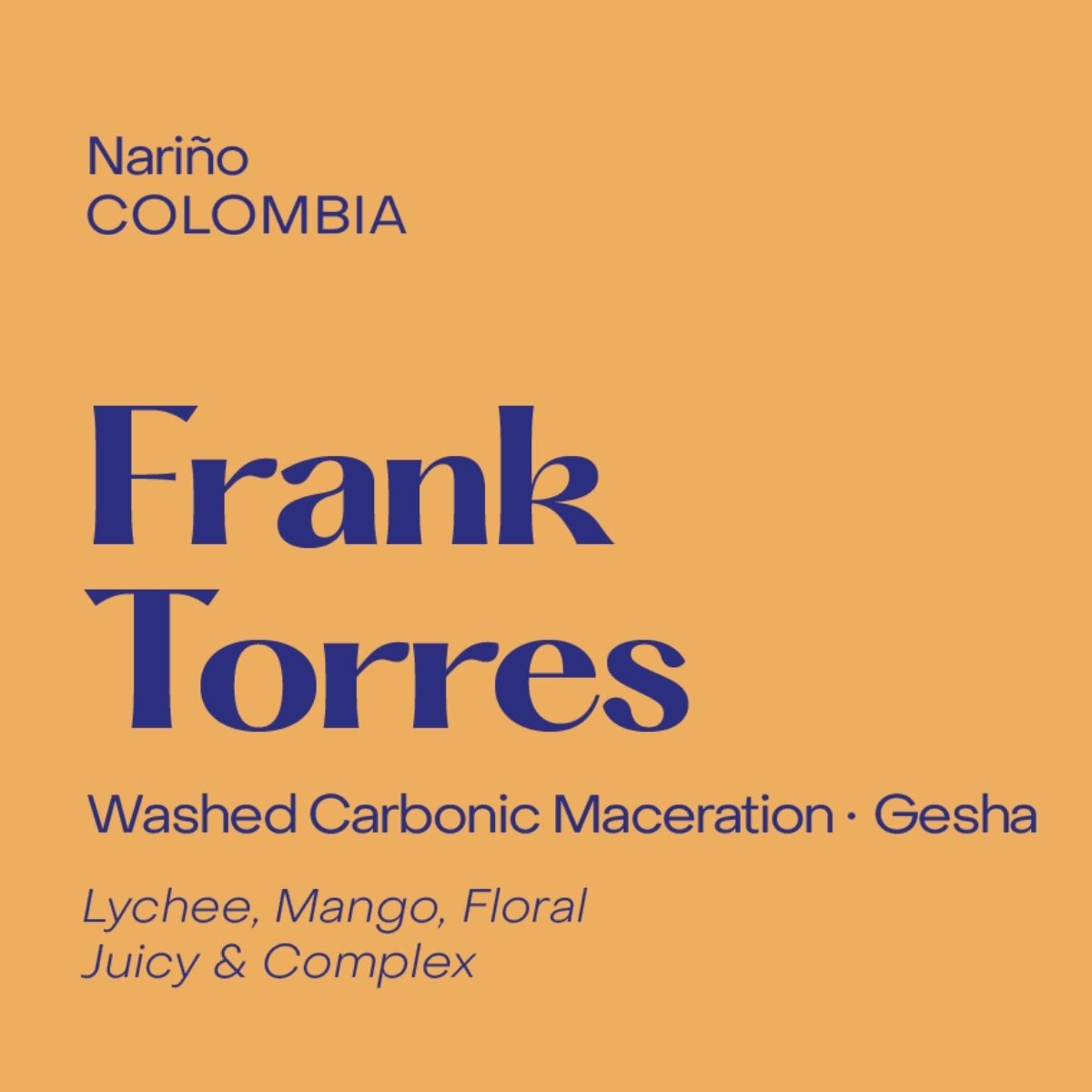 ★ Colombia "Frank Torres" Carbonic Maceration Gesha - Subtext Coffee