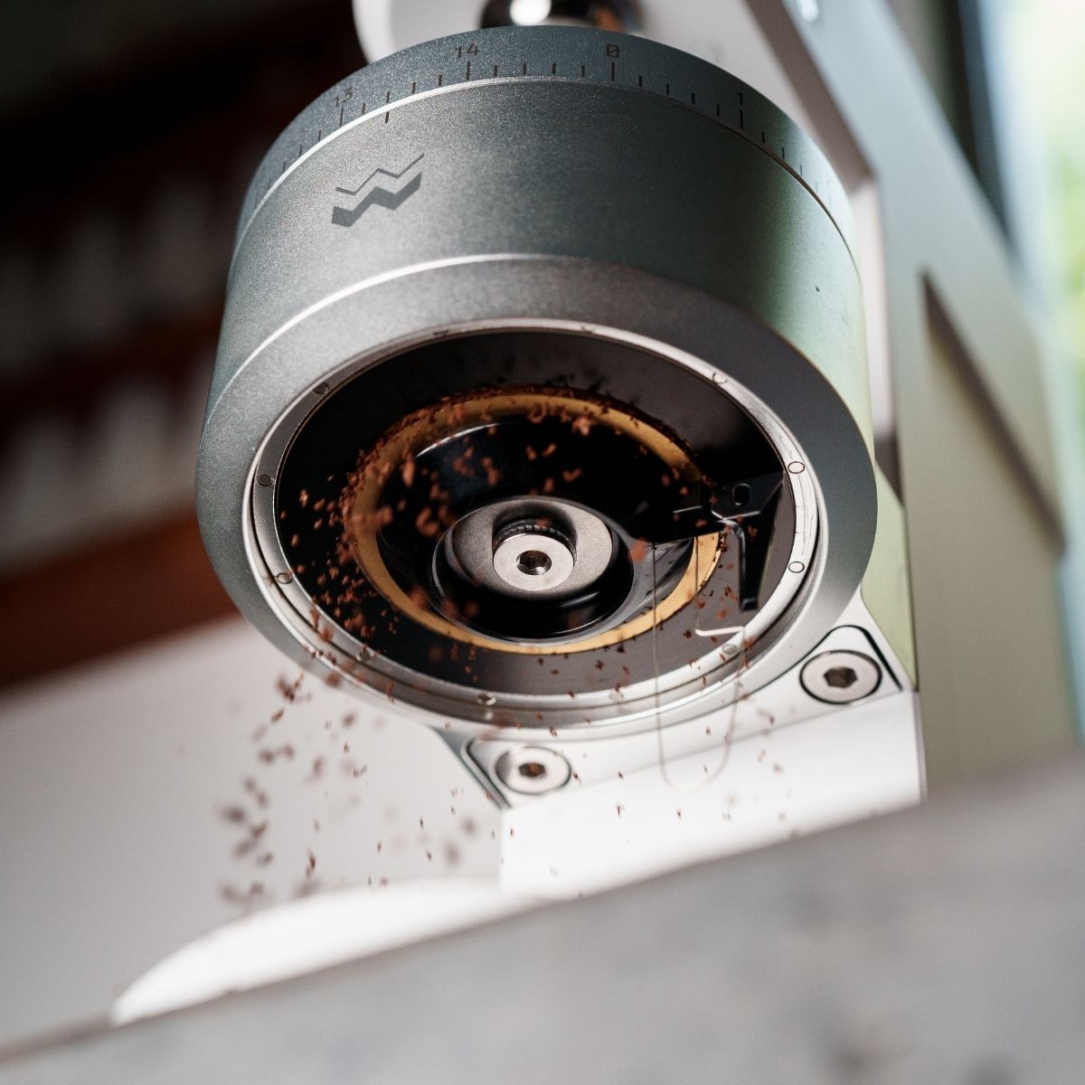 Weber Workshops Key grinder grinding coffee.